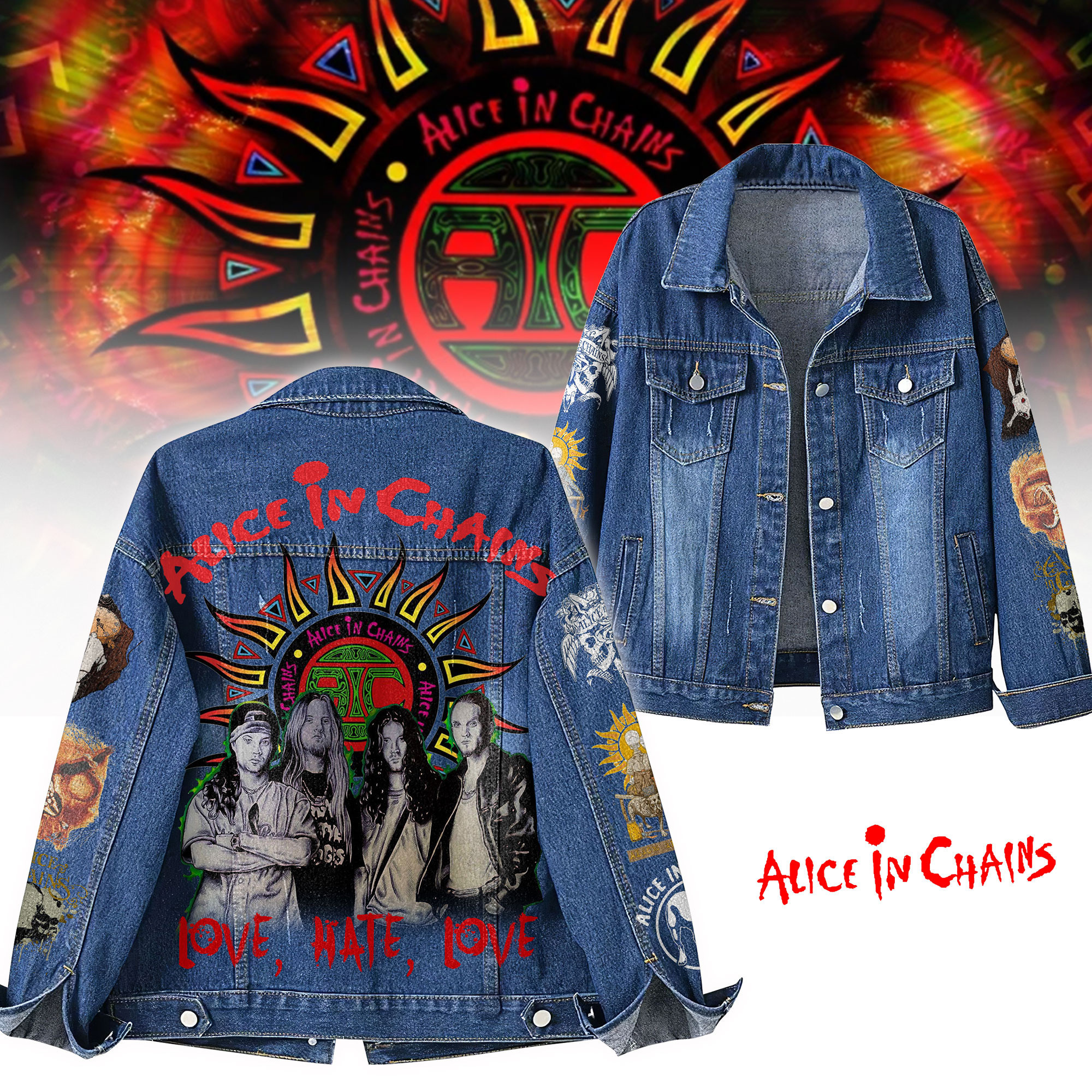 Alice in Chains Music Denim Jacket Gift For Fans
