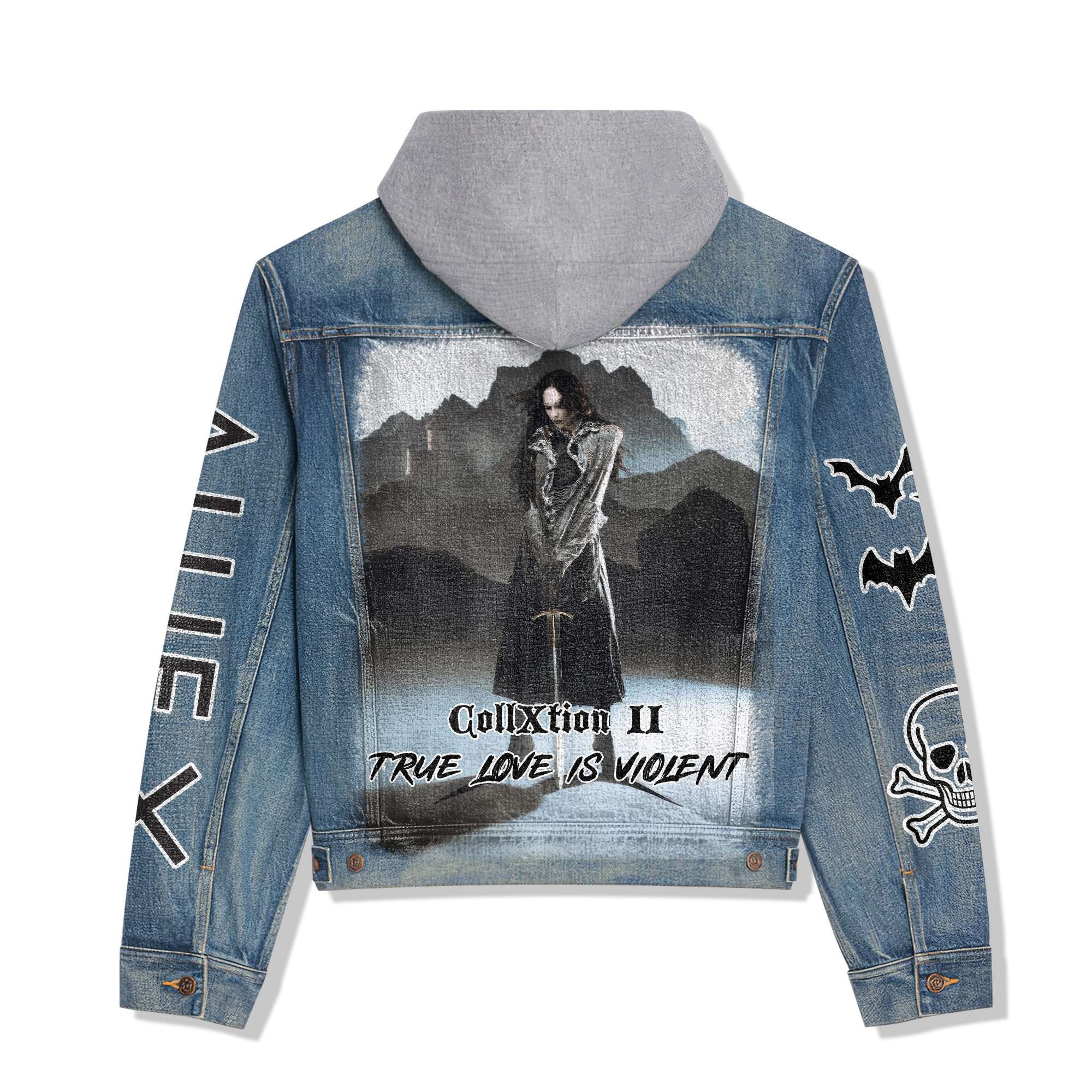 Allie X Music Style Hooded Denim Jacket For Fans
