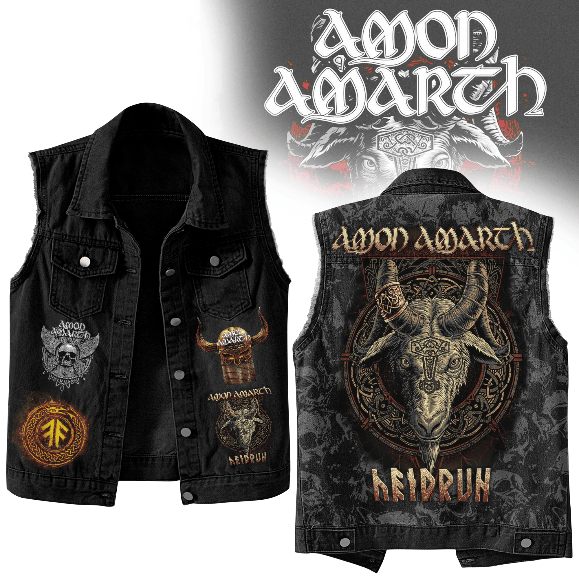 Amon Amarth Music Style Sleeveless Jacket For Fans