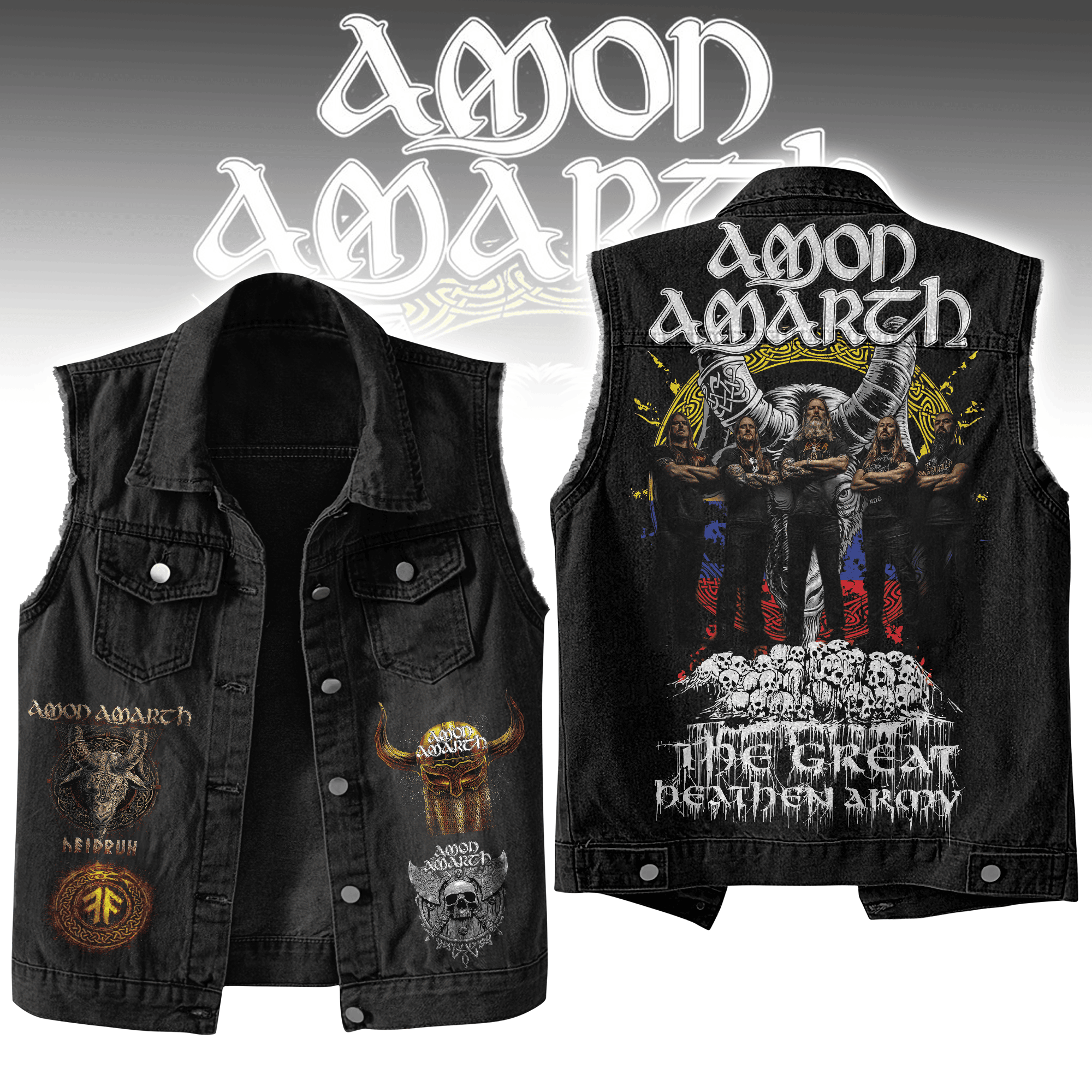 Amon Amarth Music Style Sleeveless Jacket For Fans