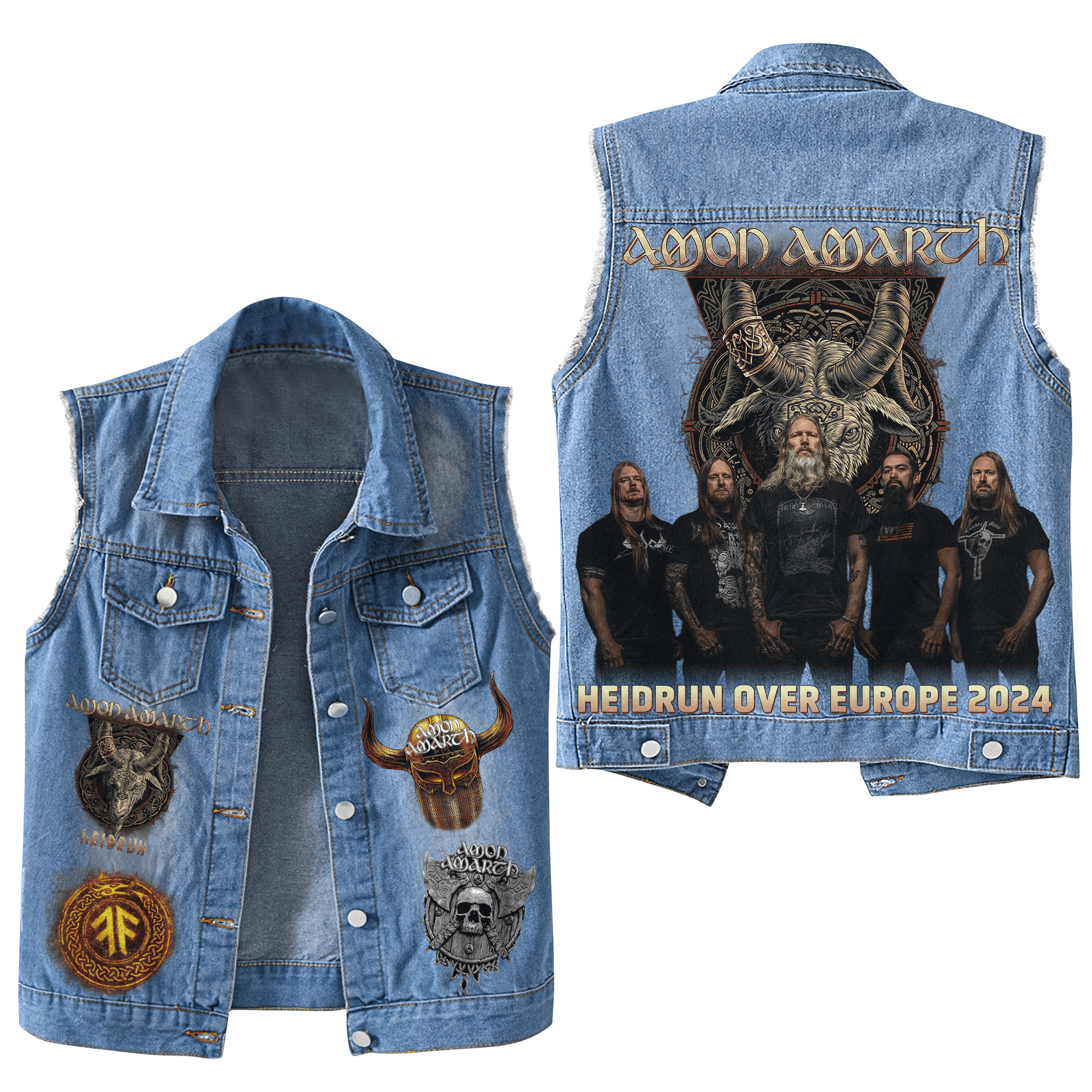 Amon Amarth Music Style Sleeveless Jacket For Fans