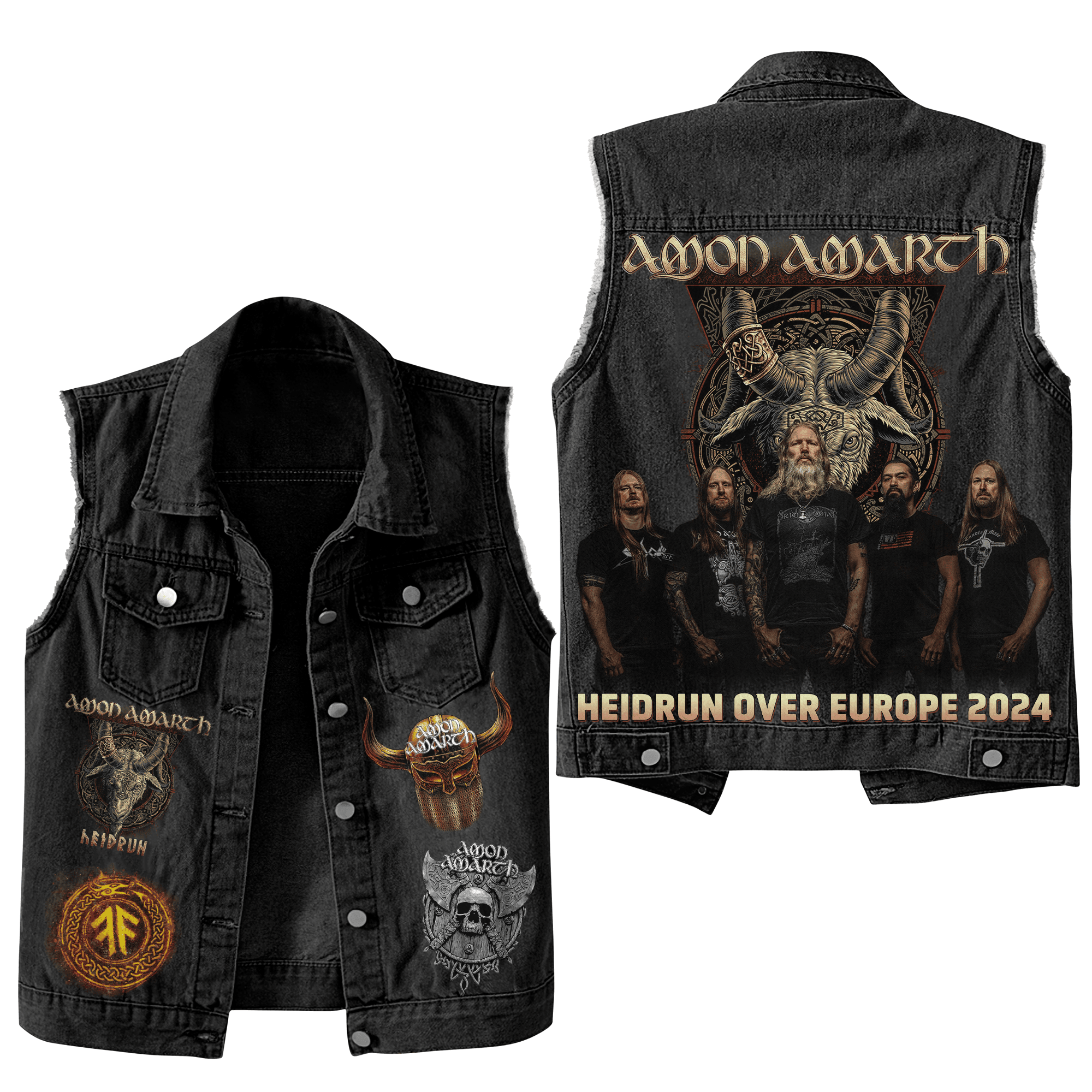 Amon Amarth Music Style Sleeveless Jacket For Fans