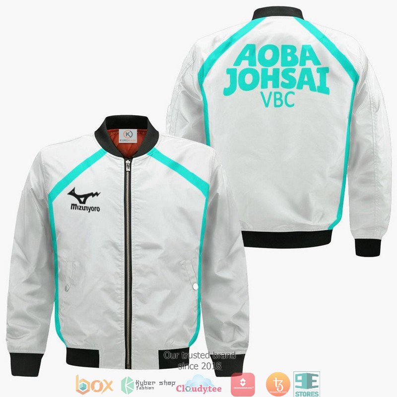 Aoba Johsai High Haikyuu Anime Anime Style Bomber Jacket For Fans