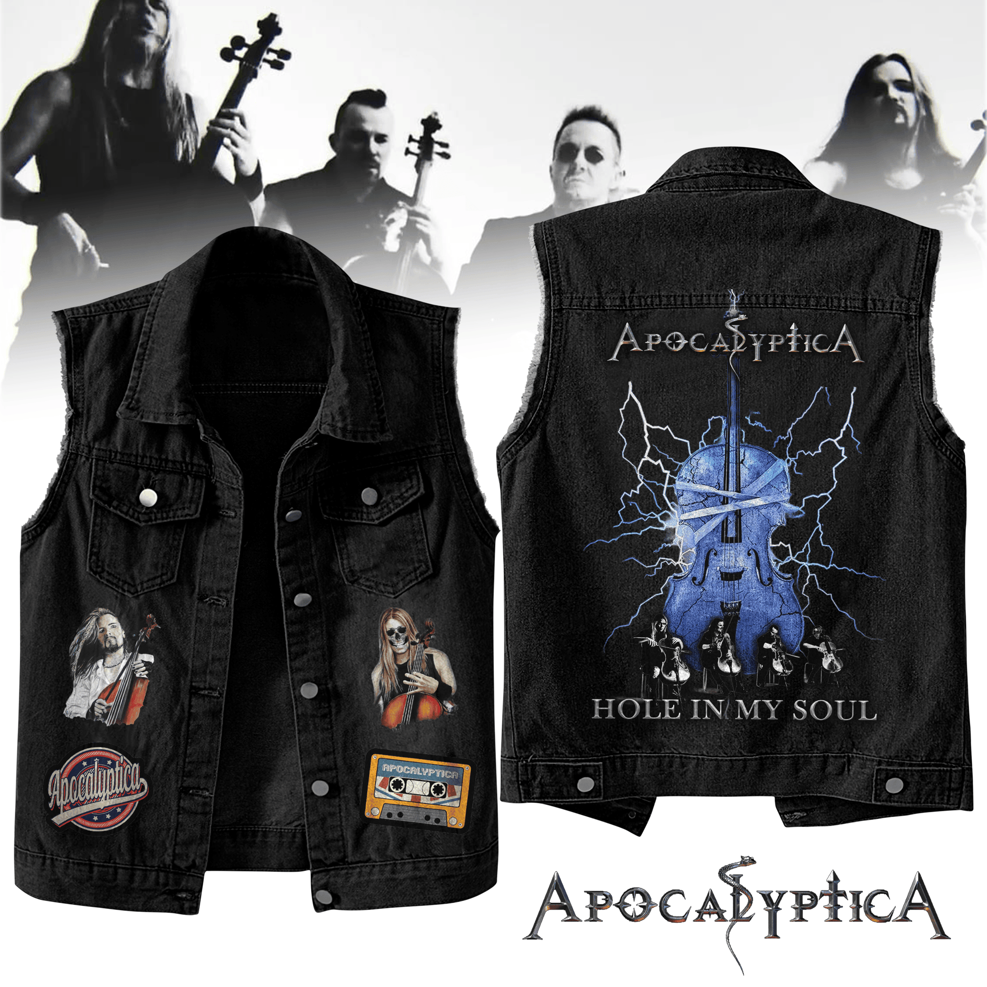 Apocalyptica Music Style Sleeveless Jacket For Fans
