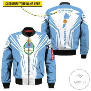 Argentina Map Style Bomber Jacket For Fans