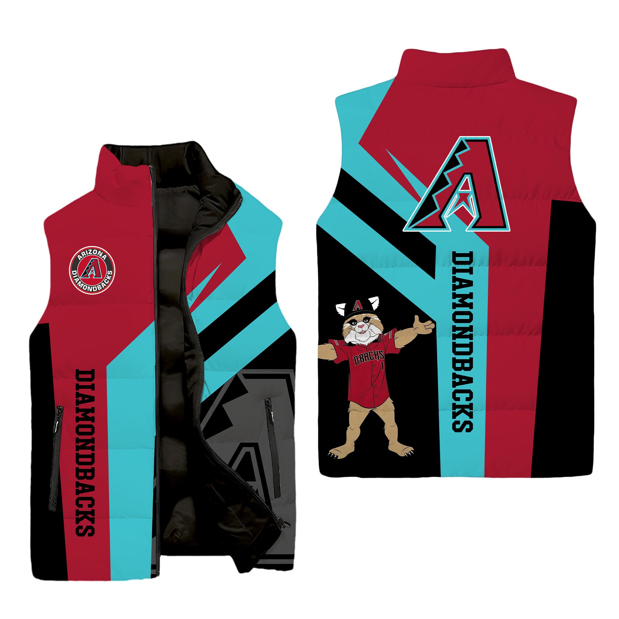 Arizona Diamondbacks MLB Style Sleeveless Puffer Jacket For Fans