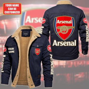 Arsenal EPL Style Fleece Thermal Cotton Jacket For Fans