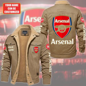 Arsenal EPL Style Fleece Thermal Cotton Jacket For Fans