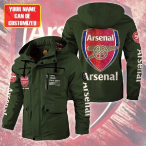 Arsenal EPL Style Parka Jacket For Fans