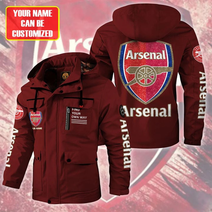 Arsenal EPL Style Parka Jacket For Fans