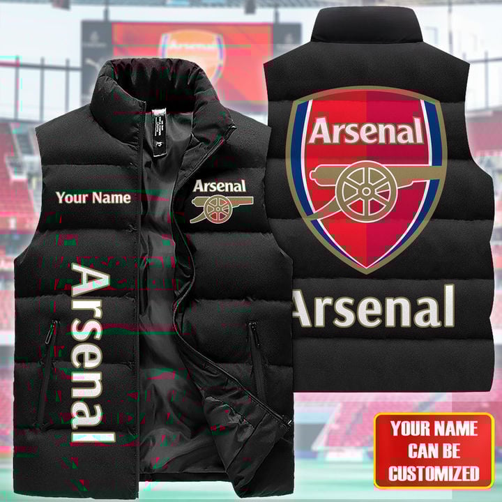 Arsenal EPL Style Sleeveless Puffer Jacket For Fans