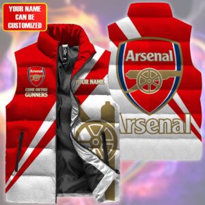Arsenal EPL Style Sleeveless Puffer Jacket For Fans
