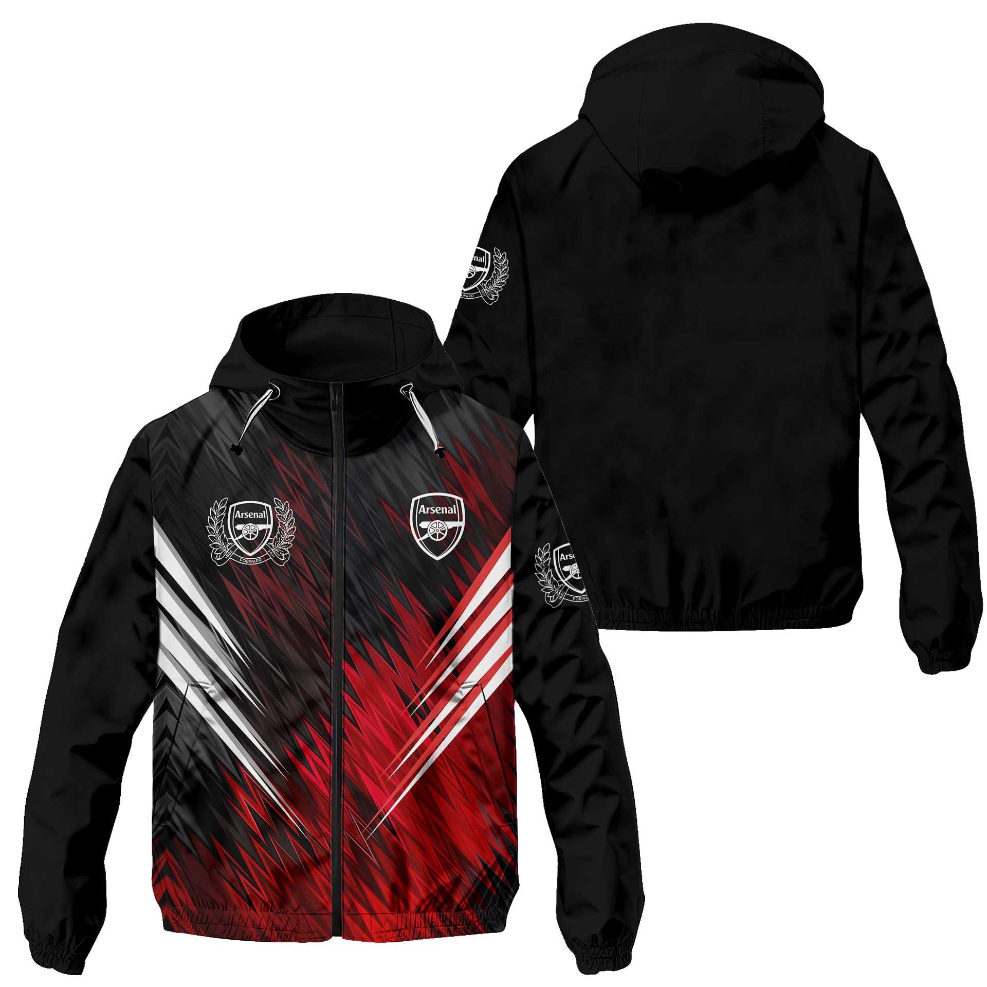Arsenal EPL Style Windbreaker Jacket For Fans