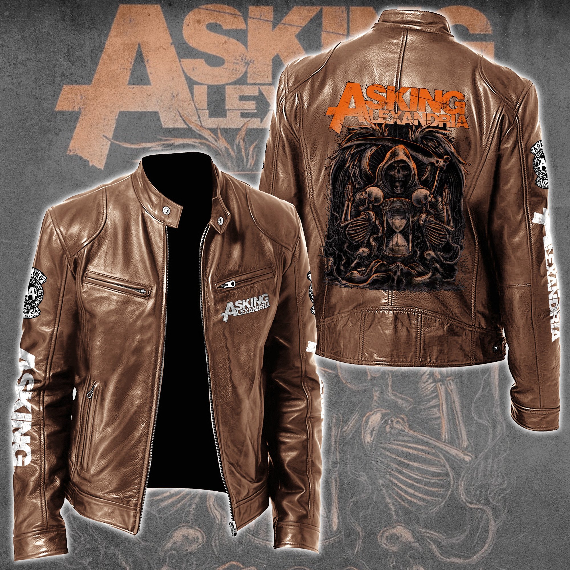 Asking Alexandria Music Style Leather Jacket For Fans