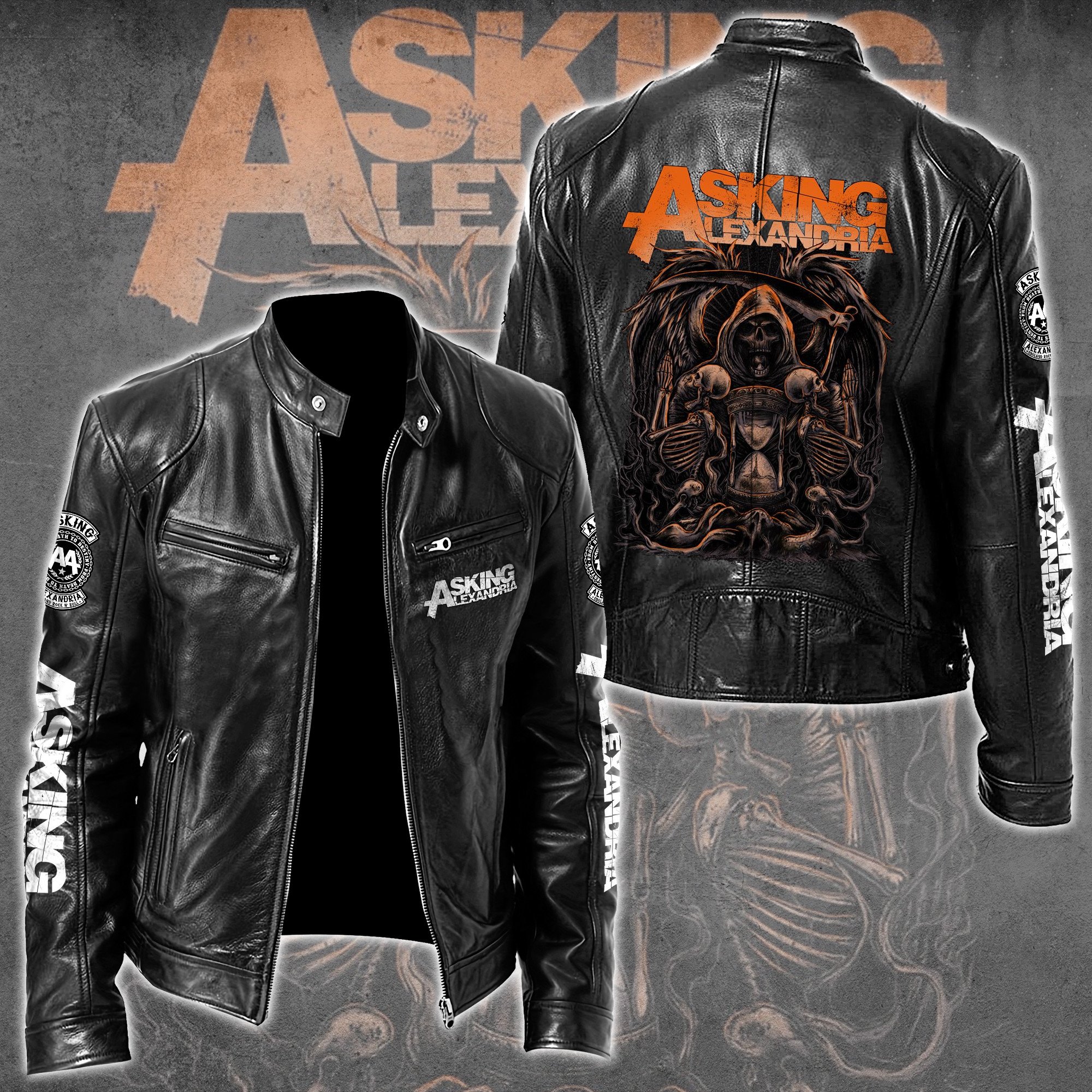 Asking Alexandria Music Style Leather Jacket For Fans