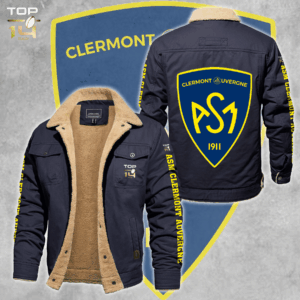 ASM Clermont Auvergne Top 14 Style Fleece Thermal Cotton Jacket For Fans