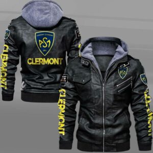 ASM Clermont Auvergne Top 14 Style Leather Jacket For Fans