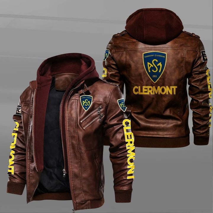 ASM Clermont Auvergne Top 14 Style Leather Jacket For Fans