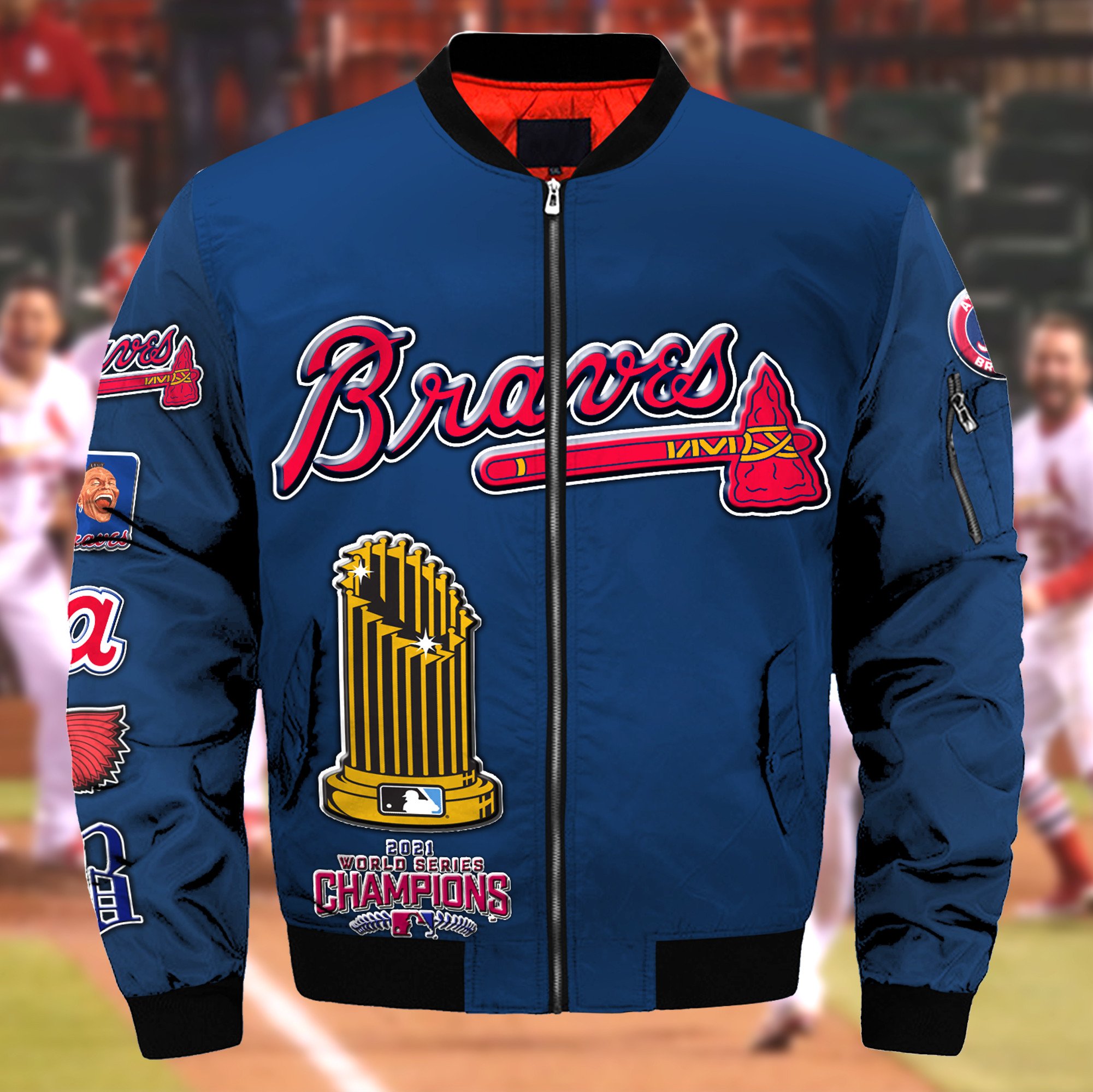 Atlanta Braves MLB Style Bomber Jacket For Fans