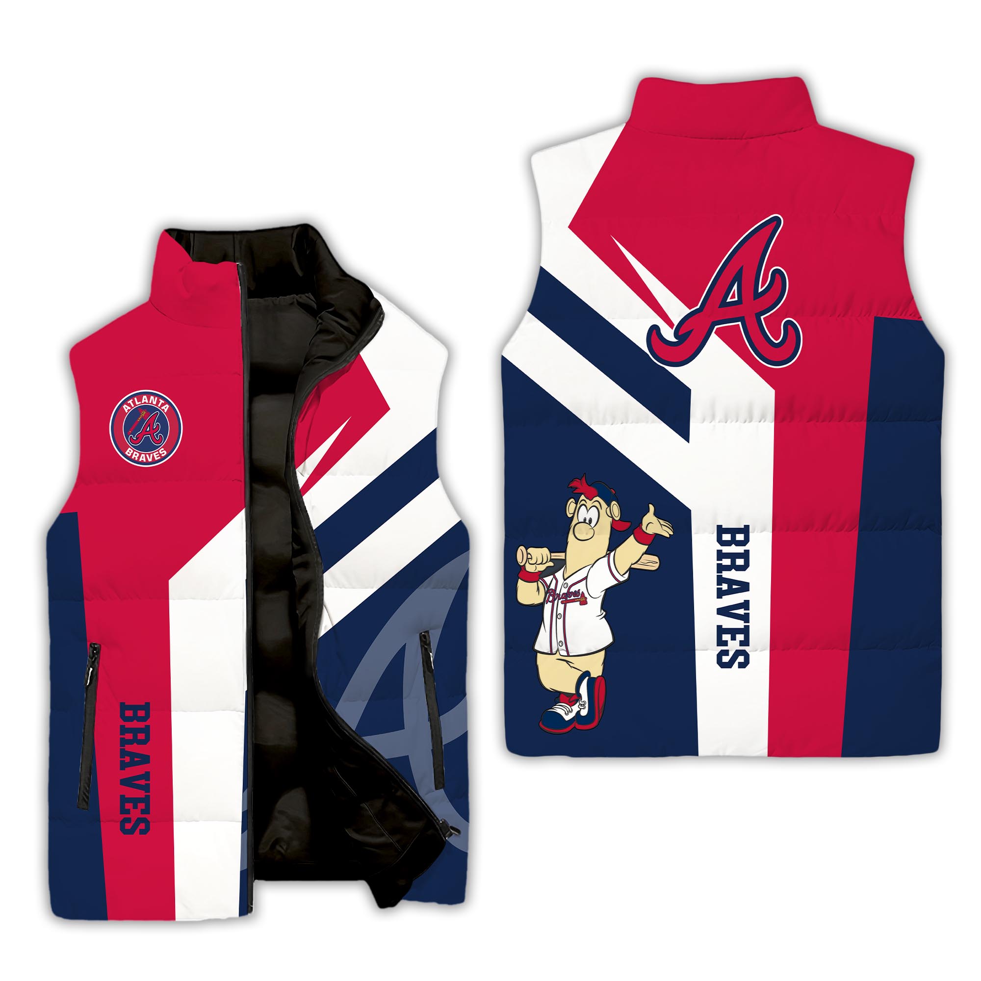 Atlanta Braves MLB Style Sleeveless Puffer Jacket For Fans