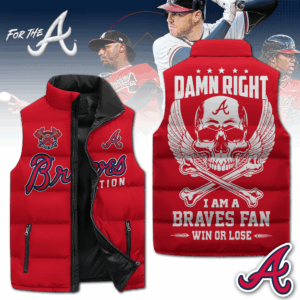Atlanta Braves MLB Style Sleeveless Puffer Jacket For Fans