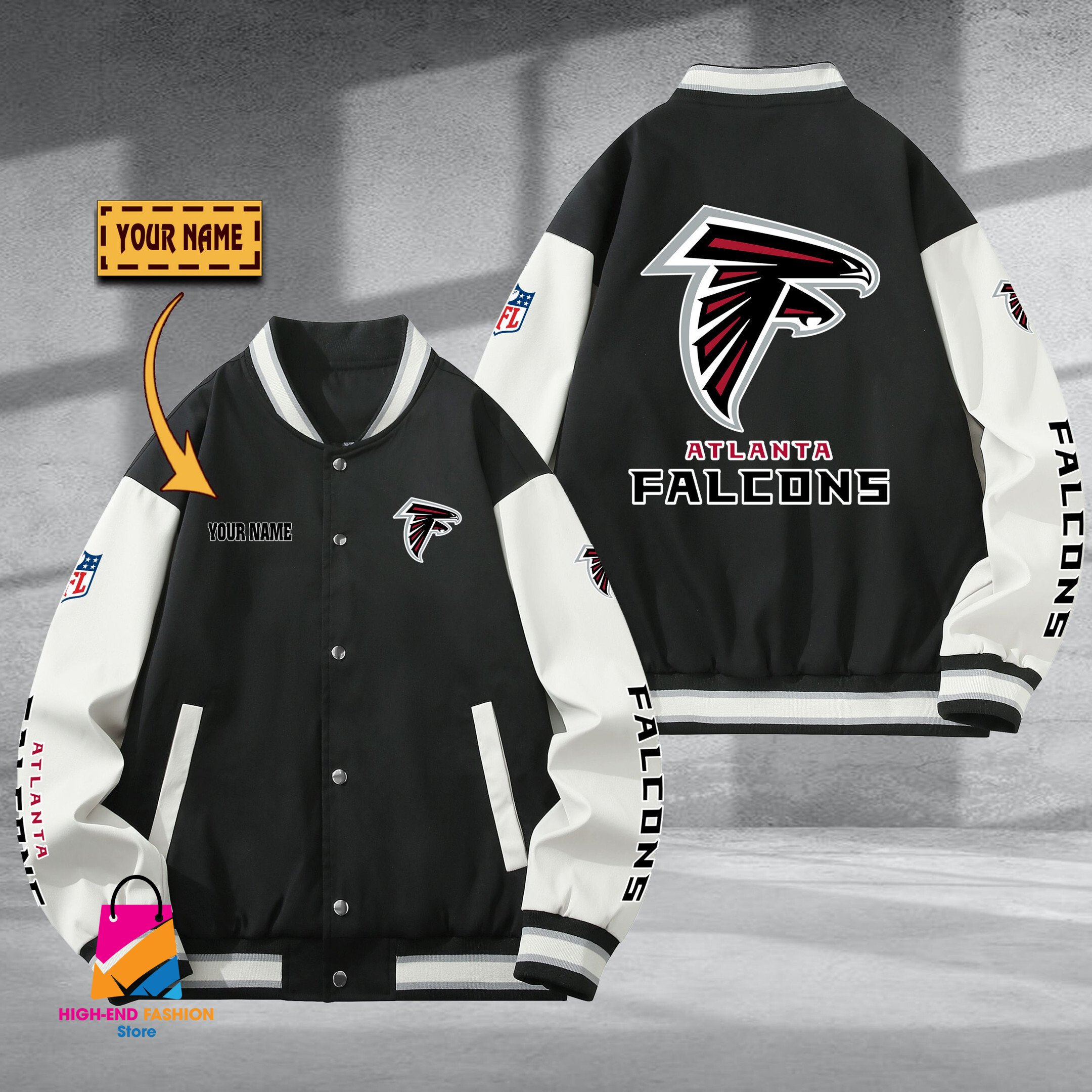 Atlanta Falcon NFL Style Baseball Jacket For Fan
