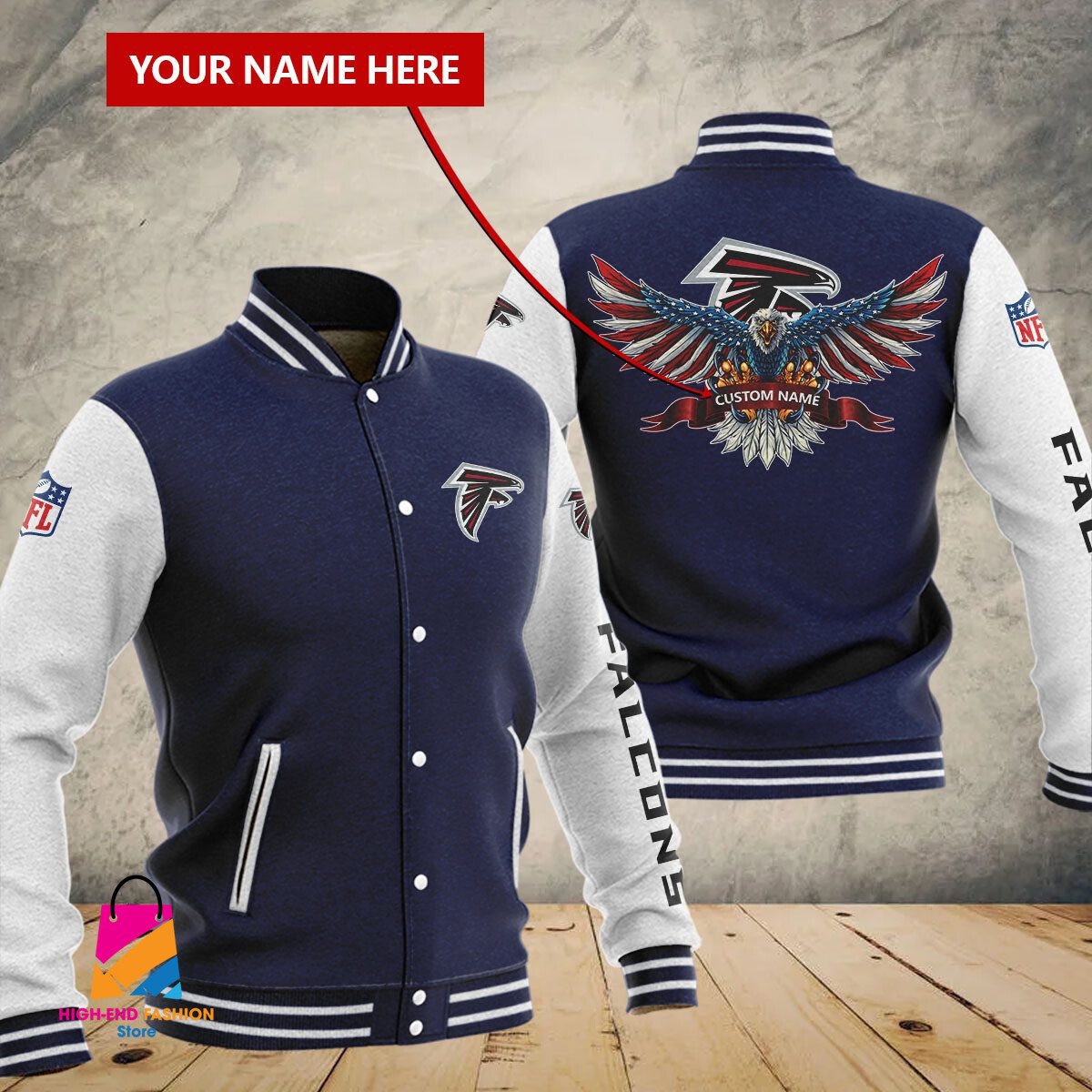 Atlanta Falcons NFL Style Baseball Jacket For Fan