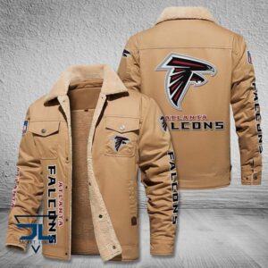Atlanta Falcons NFL Style Fleece Thermal Cotton Jacket For Fans
