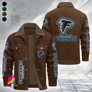 Atlanta Falcons NFL Style Fleece Thermal Cotton Jacket For Fans