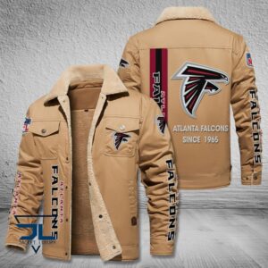 Atlanta Falcons NFL Style Fleece Thermal Cotton Jacket For Fans
