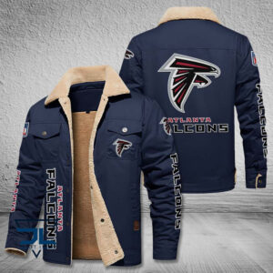 Atlanta Falcons NFL Style Fleece Thermal Cotton Jacket For Fans