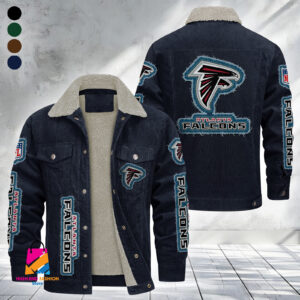 Atlanta Falcons NFL Style Fleece Thermal Cotton Jacket For Fans