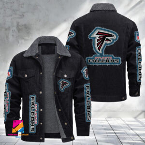 Atlanta Falcons NFL Style Fleece Thermal Cotton Jacket For Fans