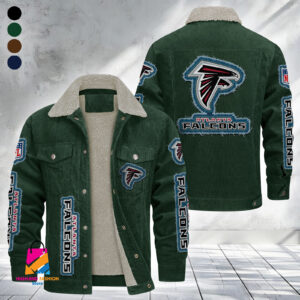 Atlanta Falcons NFL Style Fleece Thermal Cotton Jacket For Fans