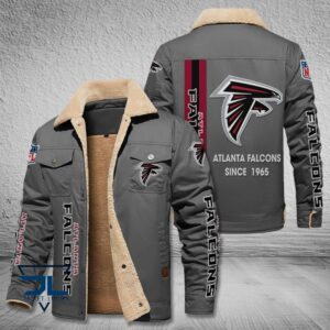 Atlanta Falcons NFL Style Fleece Thermal Cotton Jacket For Fans