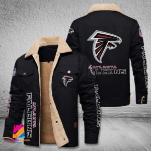 Atlanta Falcons NFL Style Fleece Thermal Cotton Jacket For Fans