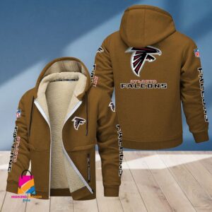 Atlanta Falcons NFL Style Fleece Zip Hoodie Jacket For Fans