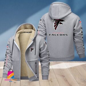 Atlanta Falcons NFL Style Fleece Zip Hoodie Jacket For Fans
