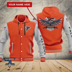 Atlanta Falcons NFL Style Hooded Baseball Jacket For Fan