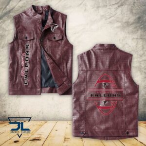 Atlanta Falcons NFL Style Sleeveless Leather Jacket For Fans