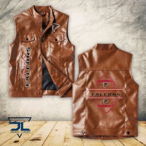 Atlanta Falcons NFL Style Sleeveless Leather Jacket For Fans