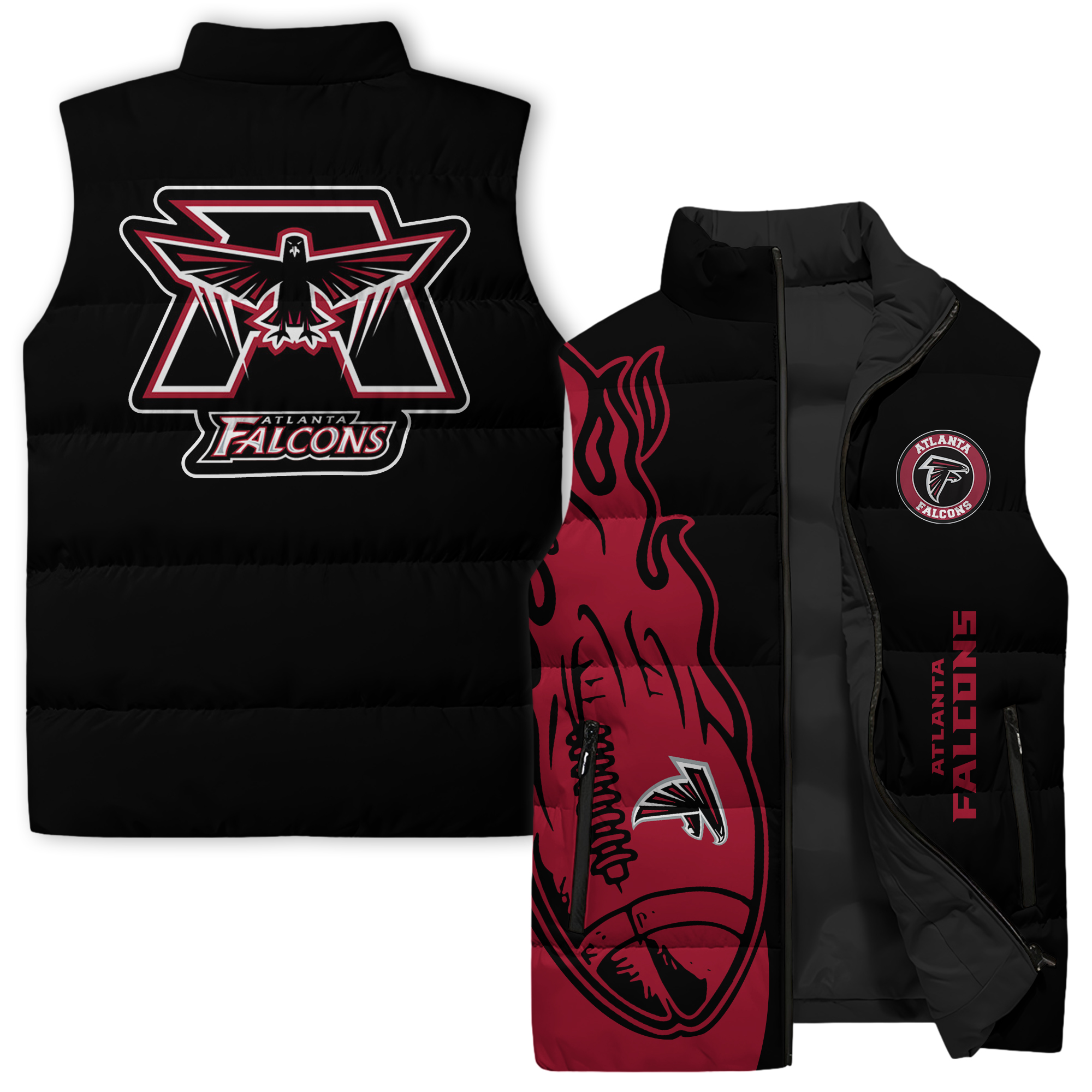 Atlanta Falcons NFL Style Sleeveless Puffer Jacket For Fans