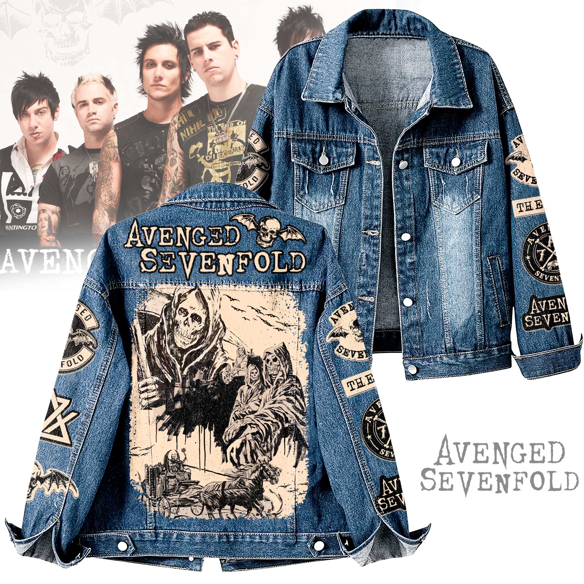 Avenged Sevenfold Music Denim Jacket Gift For Fans