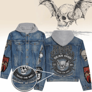 Avenged Sevenfold Music Style Hooded Denim Jacket For Fans