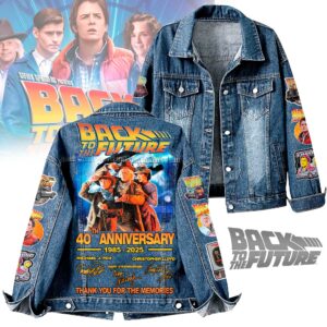 Back to the Future Movies Denim Jacket Gift For Fans