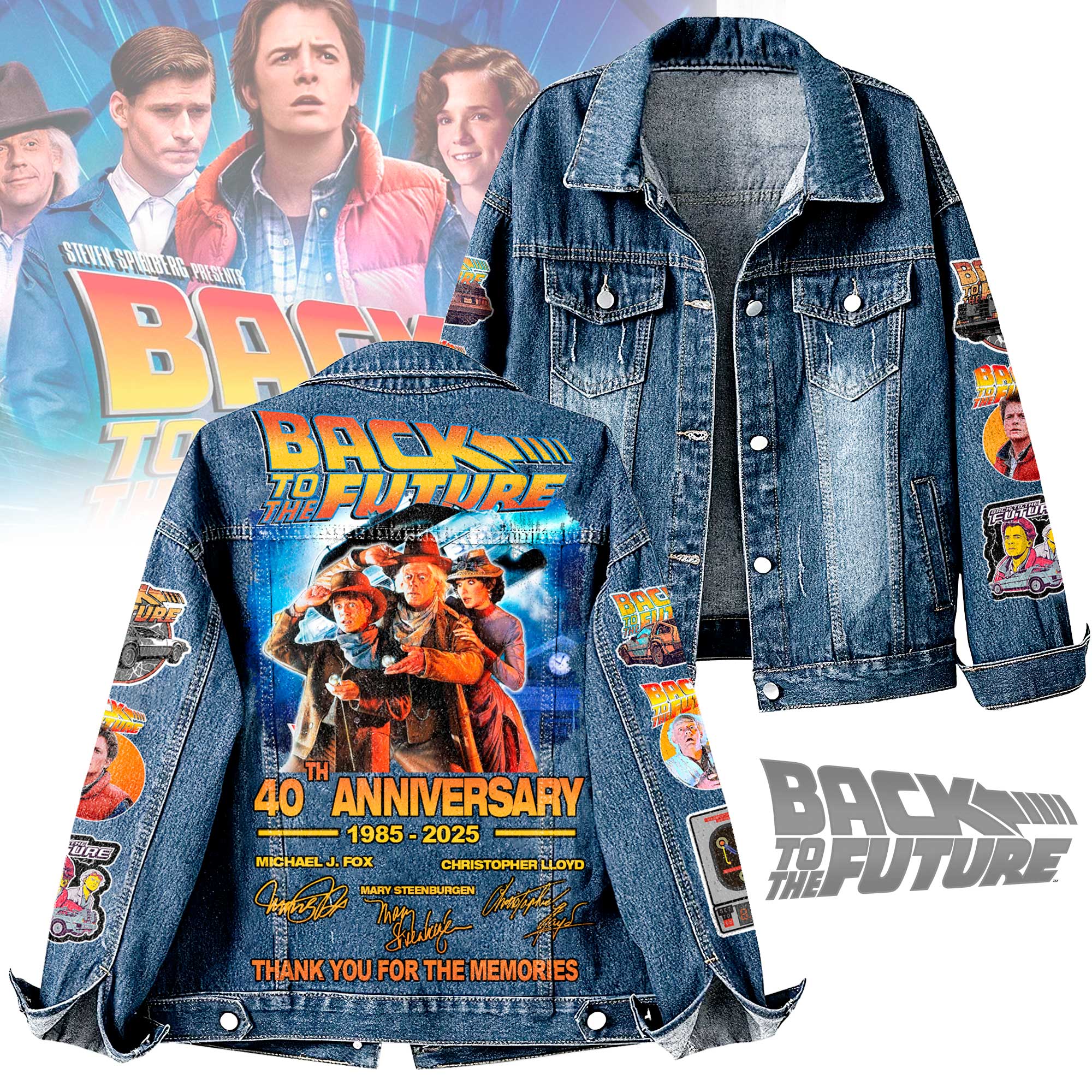 Back to the Future Movies Denim Jacket Gift For Fans