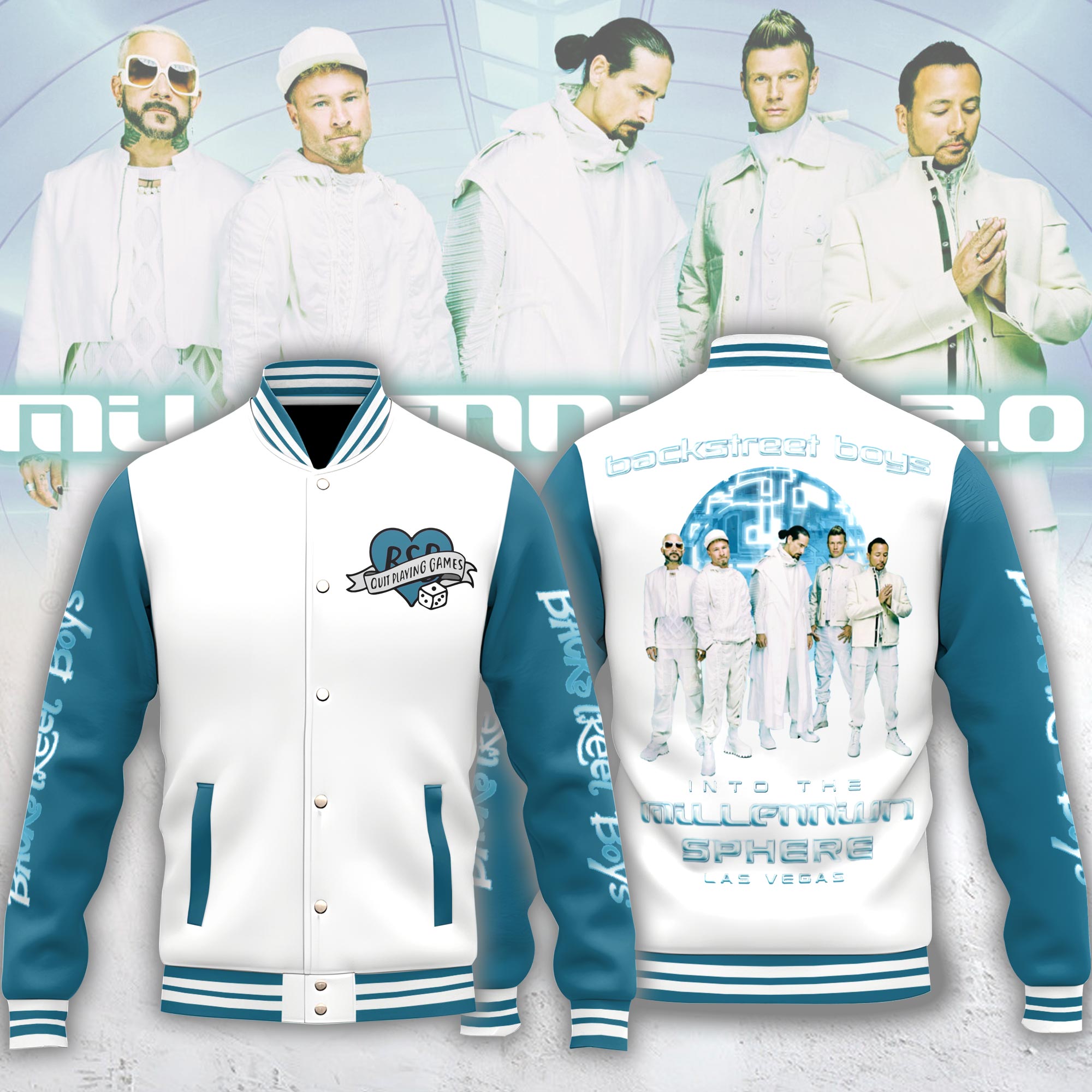 Backstreet Boys Music Style Baseball Jacket