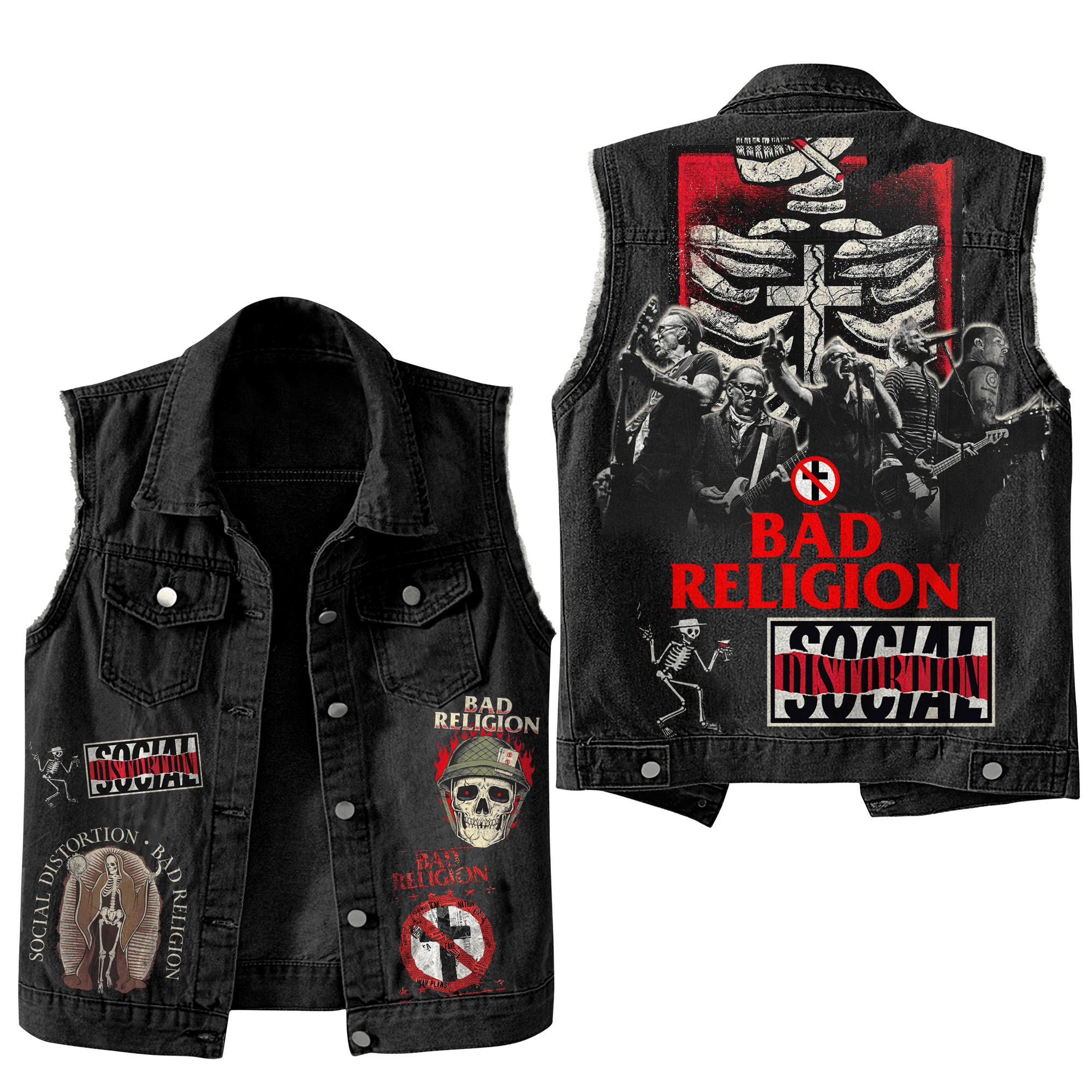 Bad Religion Music Style Sleeveless Jacket For Fans