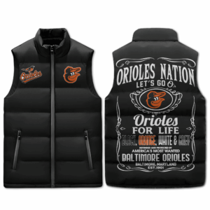Baltimore Orioles MLB Style Sleeveless Puffer Jacket For Fans