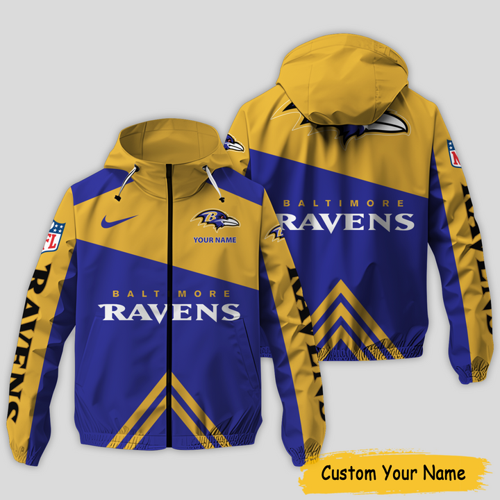 Baltimore Ravens NFL Personalized Style Windbreaker Jacket For Fans